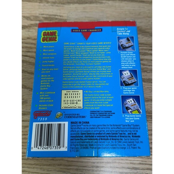 Game Genie (Nintendo Game Boy‎ Gameboy) Box ONLY - Picture 6 of 7